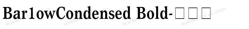 Bar1owCondensed Bold字体转换